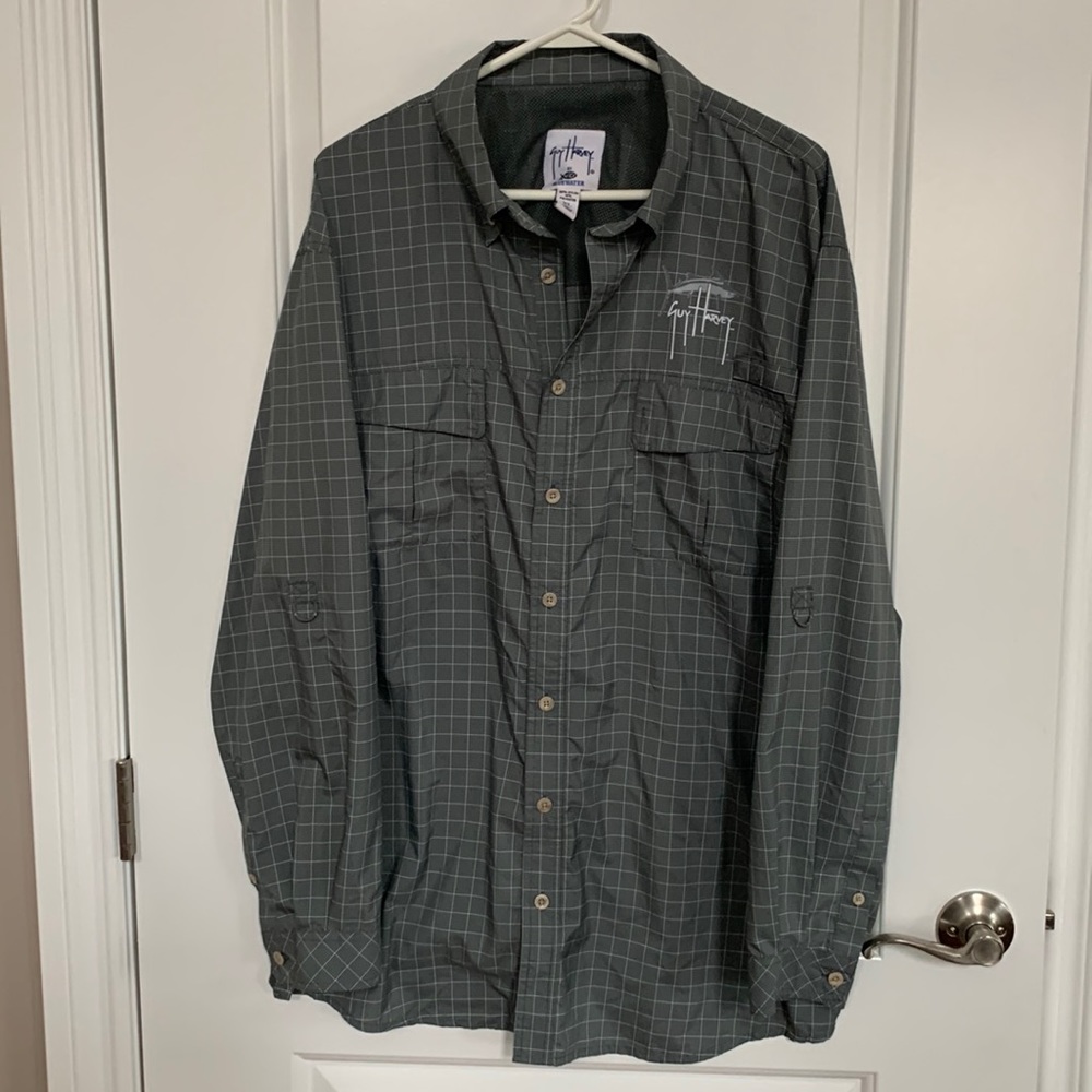Guy Harvey long sleeve button down shirt XL Aftco